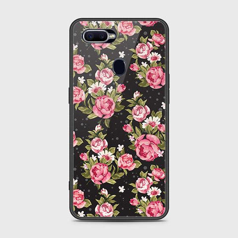 Oppo F9 / F9 Pro Cover - Floral Series - HQ Ultra Shine Premium Infinity Glass Soft Silicon Borders Case