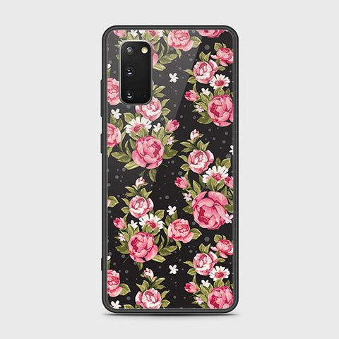 Samsung Galaxy S20 Plus Cover - Floral Series - HQ Ultra Shine Premium Infinity Glass Soft Silicon Borders Case