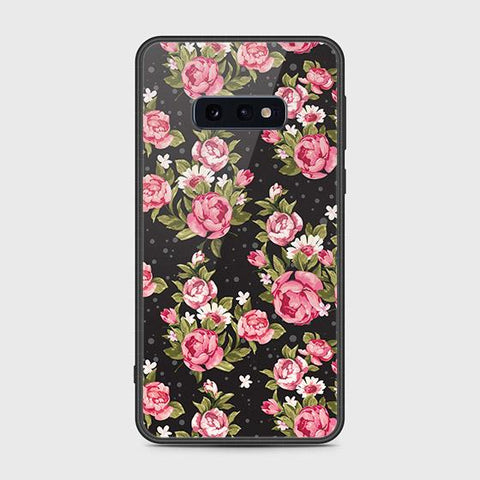 Samsung Galaxy S10e Cover - Floral Series - HQ Ultra Shine Premium Infinity Glass Soft Silicon Borders Case