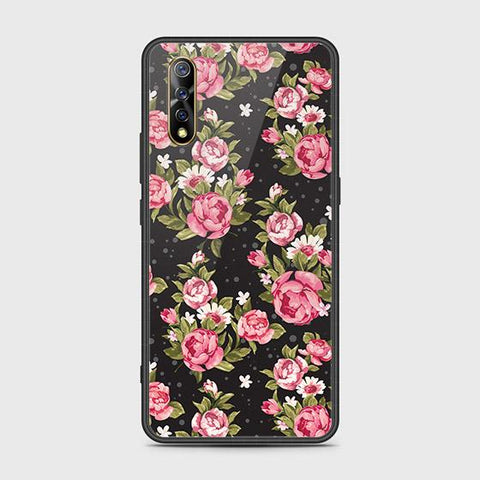 Vivo S1 Cover - Floral Series - HQ Ultra Shine Premium Infinity Glass Soft Silicon Borders Case