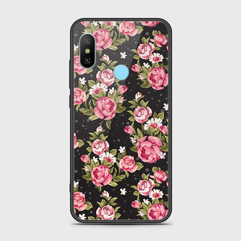 Xiaomi Redmi 6 Pro Cover - Floral Series - HQ Ultra Shine Premium Infinity Glass Soft Silicon Borders Case