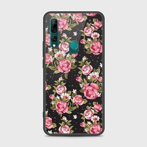 Huawei Y9 Prime 2019 Cover - Floral Series - HQ Ultra Shine Premium Infinity Glass Soft Silicon Borders Case