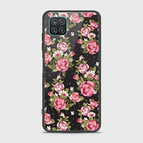 Samsung Galaxy A12 Nacho Cover - Floral Series - HQ Ultra Shine Premium Infinity Glass Soft Silicon Borders Case