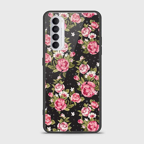 Oppo Reno 4 Pro Cover - Floral Series - HQ Ultra Shine Premium Infinity Glass Soft Silicon Borders Case