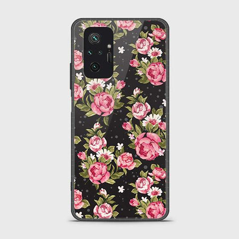 Xiaomi Redmi Note 10 Pro Max Cover - Floral Series - HQ Ultra Shine Premium Infinity Glass Soft Silicon Borders Case