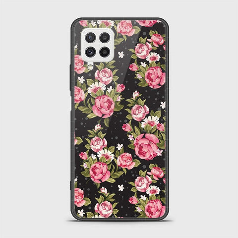 Samsung Galaxy M32 Cover- Floral Series - HQ Ultra Shine Premium Infinity Glass Soft Silicon Borders Case