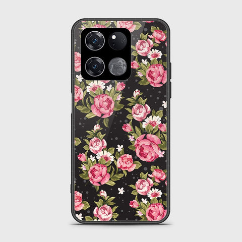 OnePlus Ace Racing Cover- Floral Series - HQ Ultra Shine Premium Infinity Glass Soft Silicon Borders Case