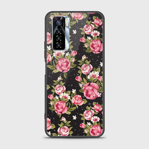 Tecno Camon 17 Pro Cover - Floral Series - HQ Ultra Shine Premium Infinity Glass Soft Silicon Borders Case