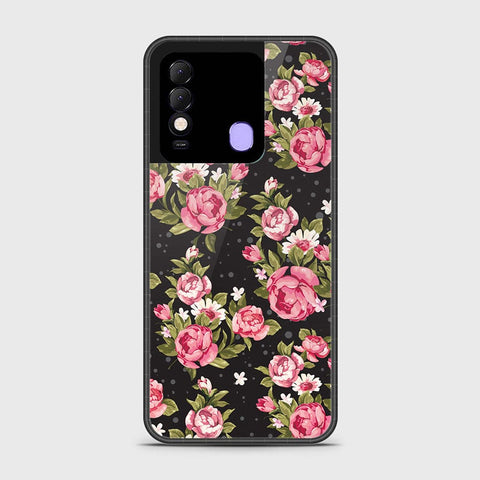 Tecno Spark 8 Cover- Floral Series - HQ Ultra Shine Premium Infinity Glass Soft Silicon Borders Case