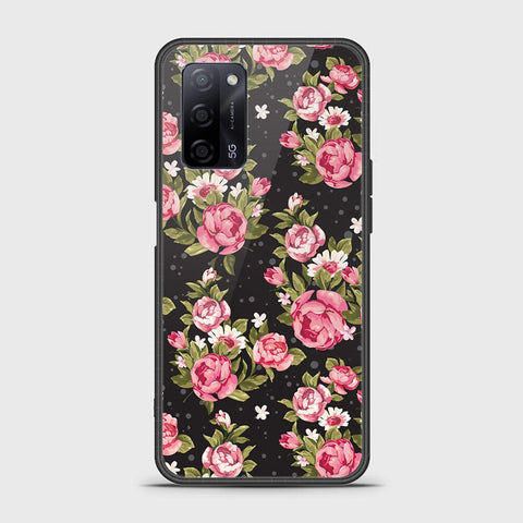 Oppo A55s Cover- Floral Series - HQ Ultra Shine Premium Infinity Glass Soft Silicon Borders Case