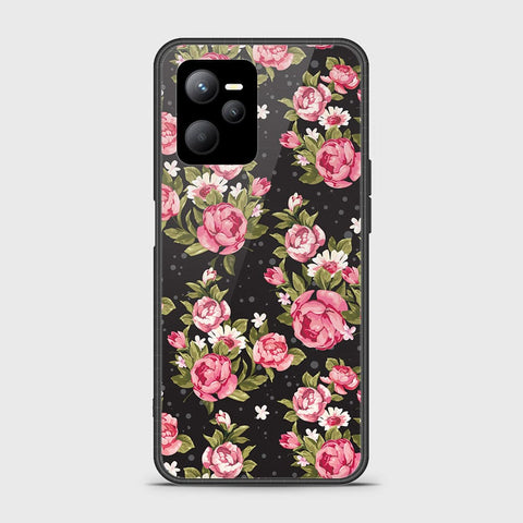 Realme V25 Cover- Floral Series - HQ Ultra Shine Premium Infinity Glass Soft Silicon Borders Case