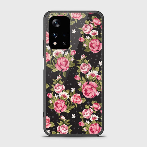 Xiaomi Poco M4 Pro 5G Cover- Floral Series - HQ Ultra Shine Premium Infinity Glass Soft Silicon Borders Case