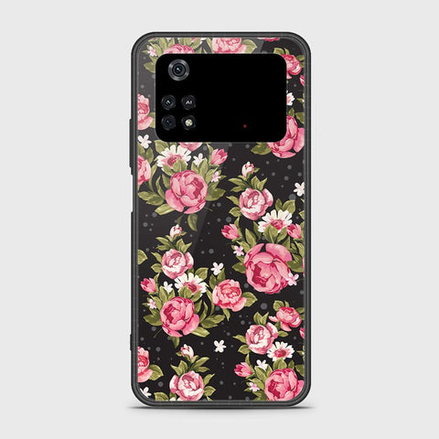 Xiaomi Poco M4 Pro 4G Cover- Floral Series - HQ Ultra Shine Premium Infinity Glass Soft Silicon Borders Case