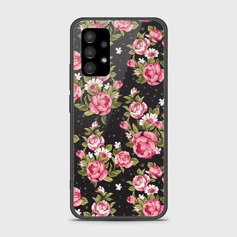 Samsung Galaxy A23 Cover- Floral Series - HQ Ultra Shine Premium Infinity Glass Soft Silicon Borders Case