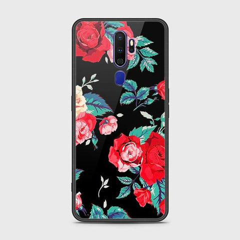 Oppo A5 2020 Cover - Floral Series - HQ Ultra Shine Premium Infinity Glass Soft Silicon Borders Case