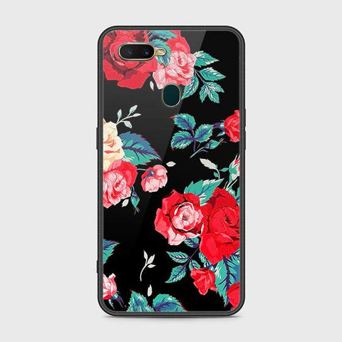 Oppo A12s Cover - Floral Series - HQ Ultra Shine Premium Infinity Glass Soft Silicon Borders Case