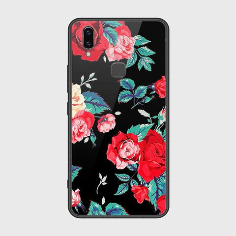 Vivo Y85 Cover - Floral Series - HQ Ultra Shine Premium Infinity Glass Soft Silicon Borders Case