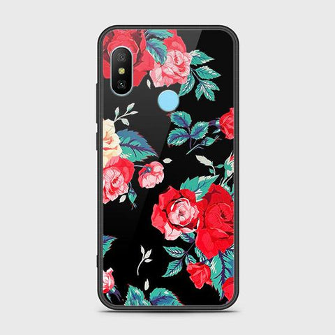 Xiaomi Redmi 6 Pro Cover - Floral Series - HQ Ultra Shine Premium Infinity Glass Soft Silicon Borders Case