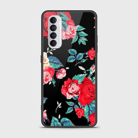 Oppo Reno 4 Pro Cover - Floral Series - HQ Ultra Shine Premium Infinity Glass Soft Silicon Borders Case