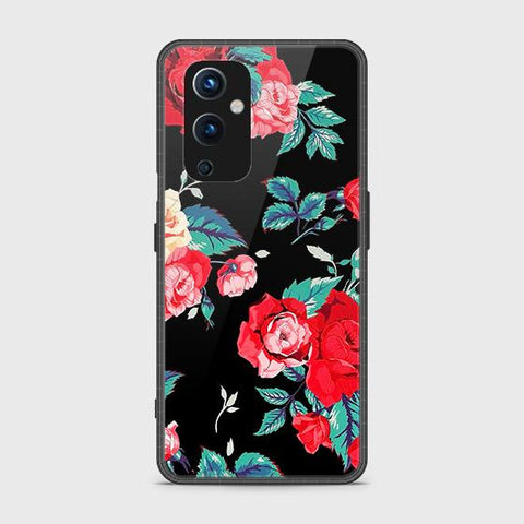 Oneplus 9 Cover - Floral Series - HQ Ultra Shine Premium Infinity Glass Soft Silicon Borders Case