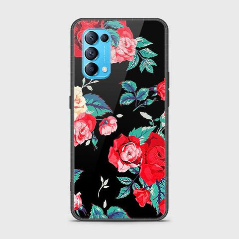 Oppo Find X3 Lite Cover - Floral Series - HQ Ultra Shine Premium Infinity Glass Soft Silicon Borders Case