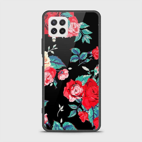 Samsung Galaxy M32 Cover- Floral Series - HQ Ultra Shine Premium Infinity Glass Soft Silicon Borders Case