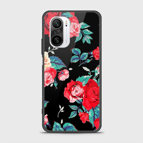 Xiaomi Redmi K40 Cover- Floral Series - HQ Ultra Shine Premium Infinity Glass Soft Silicon Borders Case