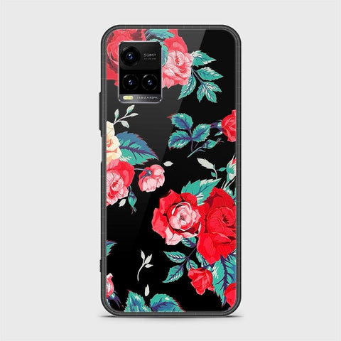 Vivo Y33T Cover - Floral Series - HQ Ultra Shine Premium Infinity Glass Soft Silicon Borders Case