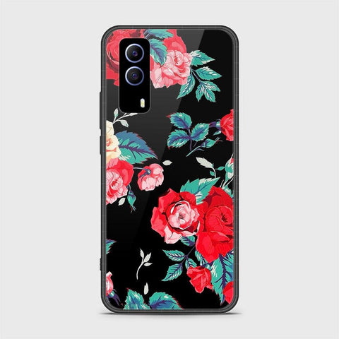 Vivo Y53s 5G Cover - Floral Series - HQ Ultra Shine Premium Infinity Glass Soft Silicon Borders Case