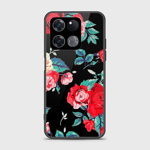 OnePlus Ace Racing Cover- Floral Series - HQ Ultra Shine Premium Infinity Glass Soft Silicon Borders Case