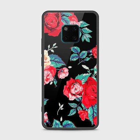 Huawei Mate 20 Pro Cover - Floral Series - HQ Ultra Shine Premium Infinity Glass Soft Silicon Borders Case