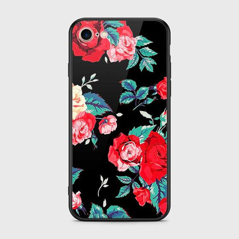 iPhone SE 2020 Cover - Floral Series - HQ Ultra Shine Premium Infinity Glass Soft Silicon Borders Case