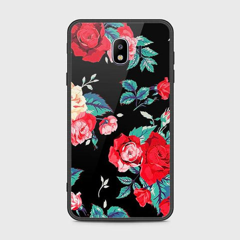 Samsung Galaxy J4 2018 Cover - Floral Series - HQ Ultra Shine Premium Infinity Glass Soft Silicon Borders Case