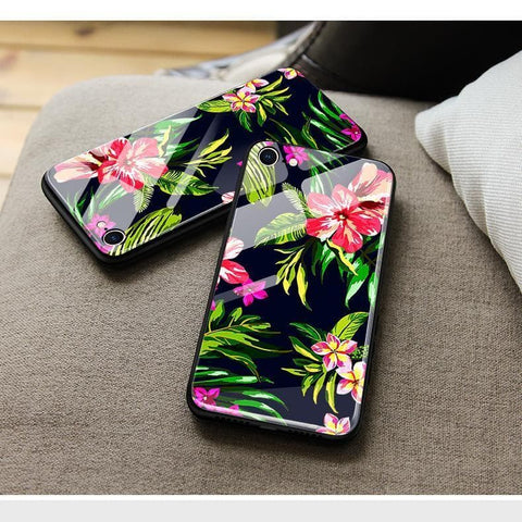 Oppo F19 Pro Cover - Floral Series - HQ Ultra Shine Premium Infinity Glass Soft Silicon Borders Case