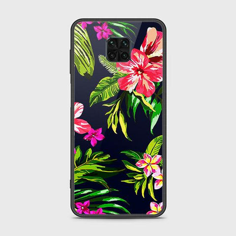 Xiaomi Redmi Note 9S Cover - Floral Series - HQ Ultra Shine Premium Infinity Glass Soft Silicon Borders Case