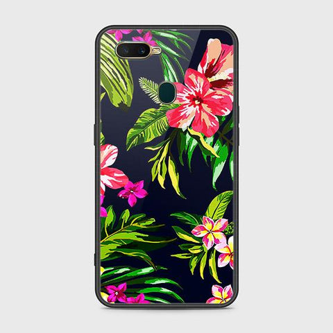 Oppo A5s Cover - Floral Series - HQ Ultra Shine Premium Infinity Glass Soft Silicon Borders Case