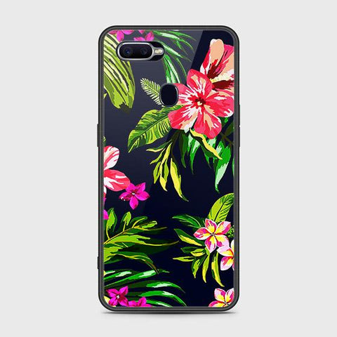 Oppo F9 / F9 Pro Cover - Floral Series - HQ Ultra Shine Premium Infinity Glass Soft Silicon Borders Case