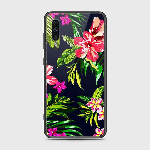 Samsung Galaxy A30s Cover - Floral Series - HQ Ultra Shine Premium Infinity Glass Soft Silicon Borders Case