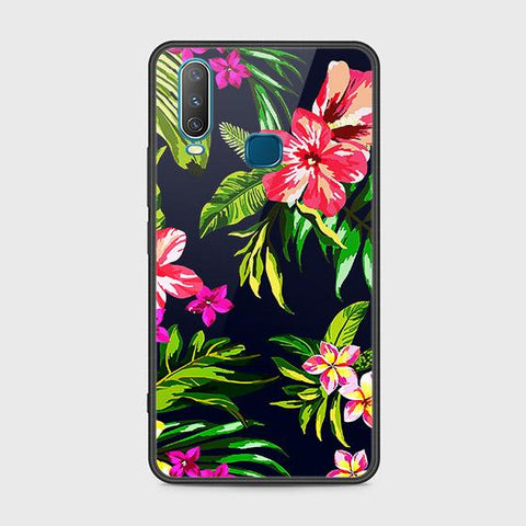 Vivo Y12 Cover - Floral Series - HQ Ultra Shine Premium Infinity Glass Soft Silicon Borders Case