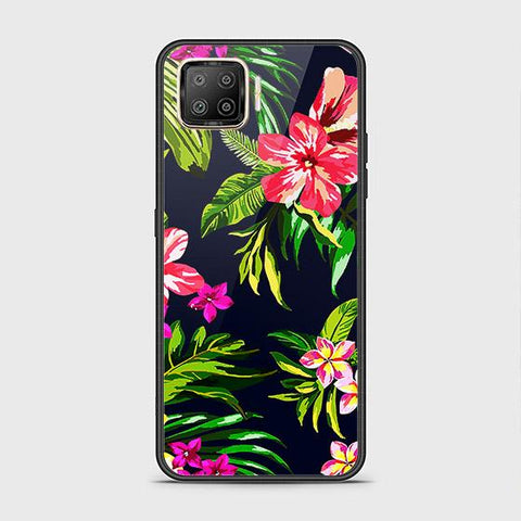 Oppo Reno 4F Cover - Floral Series - HQ Ultra Shine Premium Infinity Glass Soft Silicon Borders Case