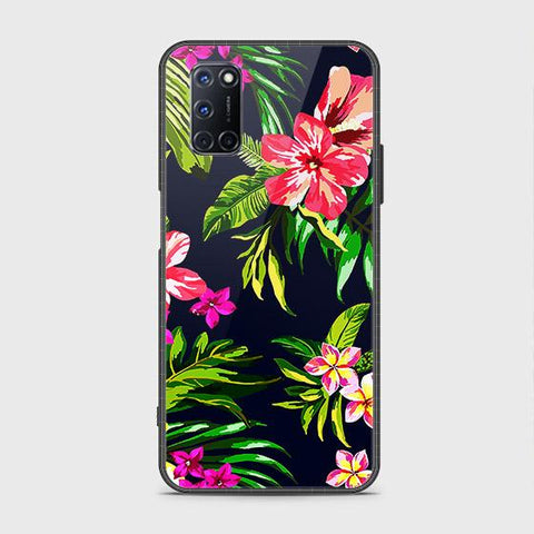 Oppo A72 Cover - Floral Series - HQ Ultra Shine Premium Infinity Glass Soft Silicon Borders Case