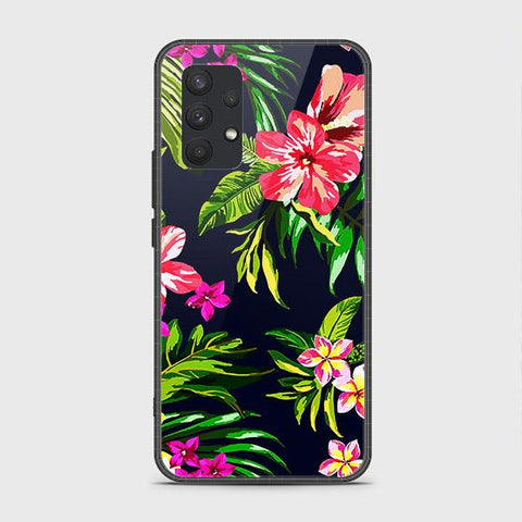 Samsung Galaxy A32 4G Cover - Floral Series - HQ Ultra Shine Premium Infinity Glass Soft Silicon Borders Case