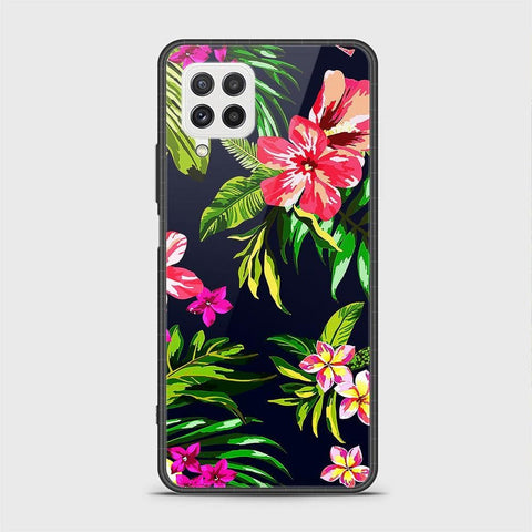 Samsung Galaxy M32 Cover- Floral Series - HQ Ultra Shine Premium Infinity Glass Soft Silicon Borders Case