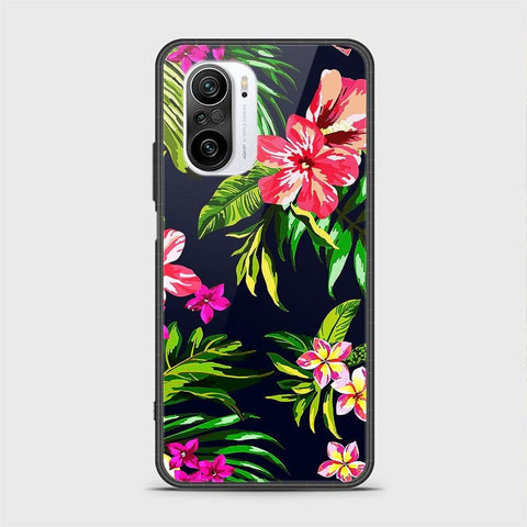 Xiaomi Redmi K40 Pro Cover- Floral Series - HQ Ultra Shine Premium Infinity Glass Soft Silicon Borders Case