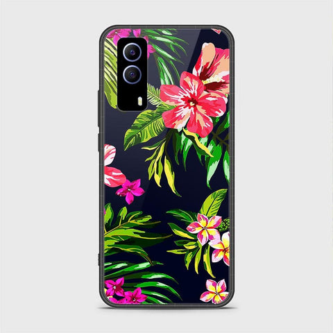 Vivo Y53s 5G Cover - Floral Series - HQ Ultra Shine Premium Infinity Glass Soft Silicon Borders Case