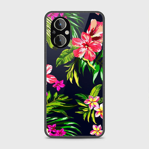 Oppo Reno 7Z 5G Cover- Floral Series - HQ Ultra Shine Premium Infinity Glass Soft Silicon Borders Case