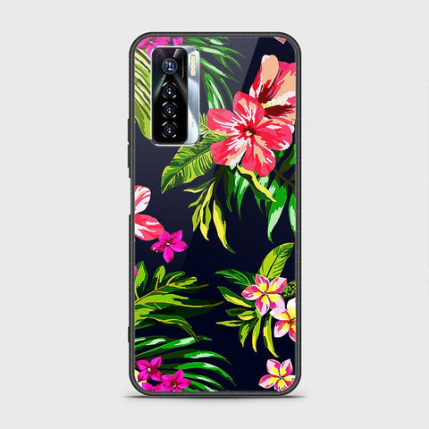 Tecno Camon 17 Pro Cover - Floral Series - HQ Ultra Shine Premium Infinity Glass Soft Silicon Borders Case