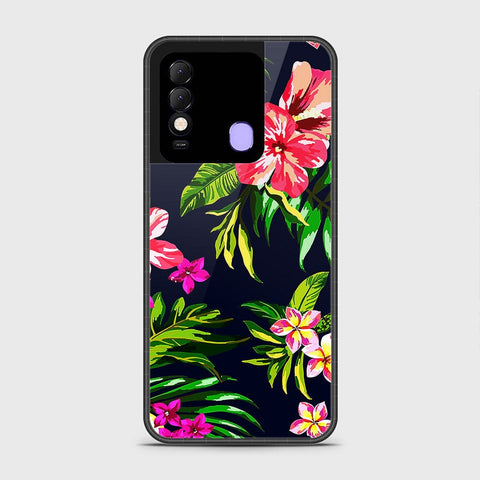 Tecno Spark 8 Cover- Floral Series - HQ Ultra Shine Premium Infinity Glass Soft Silicon Borders Case