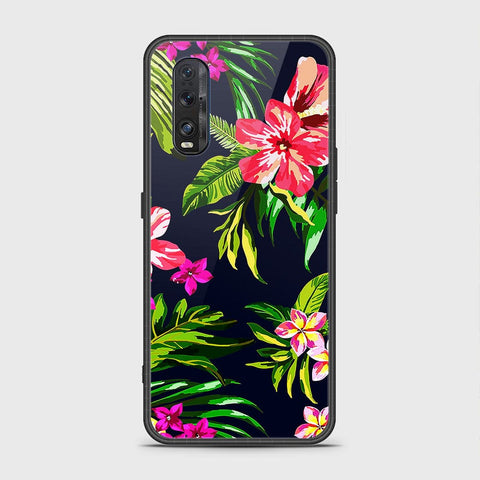 Oppo Find X2 Cover- Floral Series - HQ Ultra Shine Premium Infinity Glass Soft Silicon Borders Case