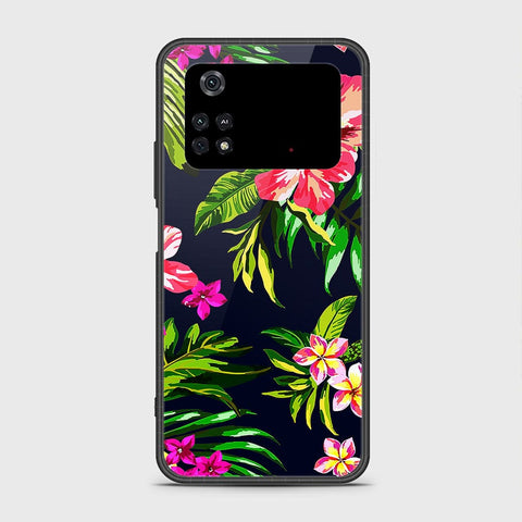 Xiaomi Poco M4 Pro 4G Cover- Floral Series - HQ Ultra Shine Premium Infinity Glass Soft Silicon Borders Case